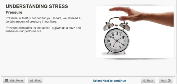 under stress pressure course